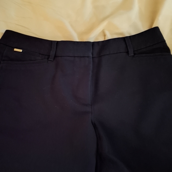 The 5" Short Women's Navy Blue Dress Bermuda Shorts Cotton Blend - Picture 7 of 9